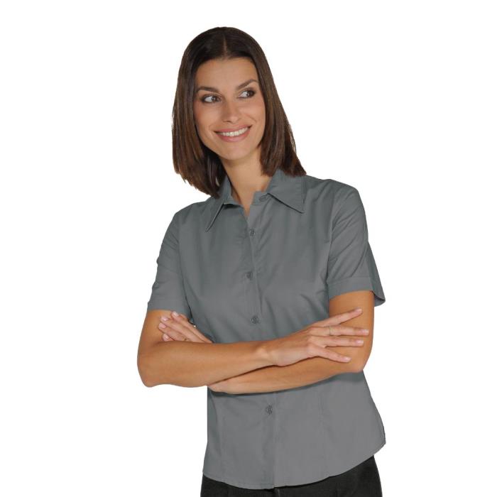 Camicetta donna Kyoto manica corta grigio