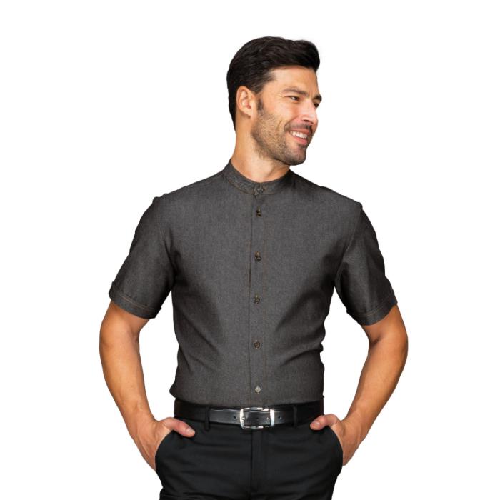 Camicia unisex Detroit Black Jeans | Stretch | Manica Corta