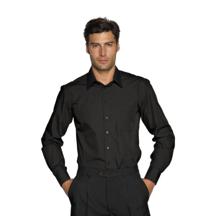 Camicia unisex Nevada Nero | Manica Lunga | Stretch