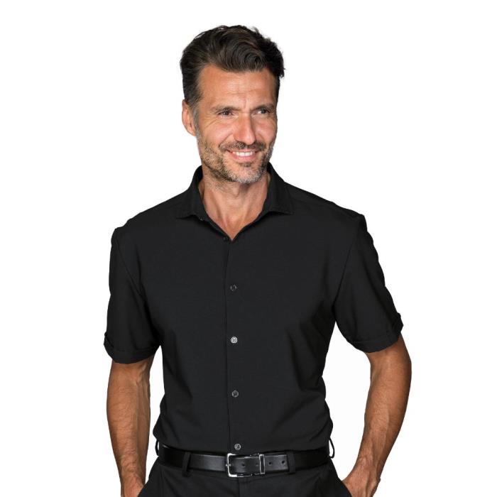 Camicia uomo manica corta Birmingham nero