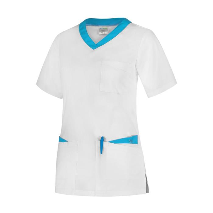 Casacca donna Paola bianco/azzurro