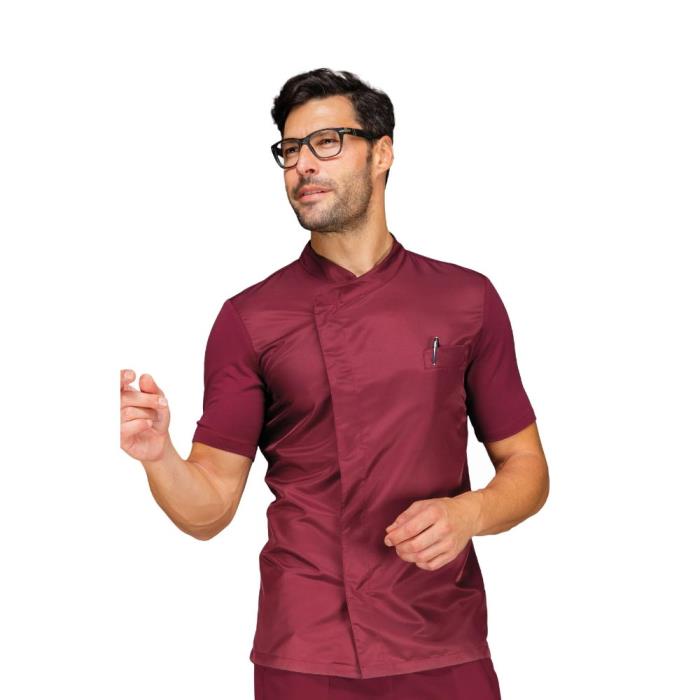 Casacca unisex manica corta Franklin bordeaux