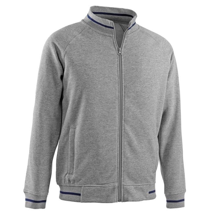 Felpa con zip lunga One Way Grigio