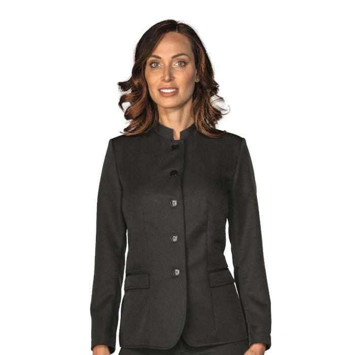 Giacca donna Nairobi con spacchi in poliestere nero