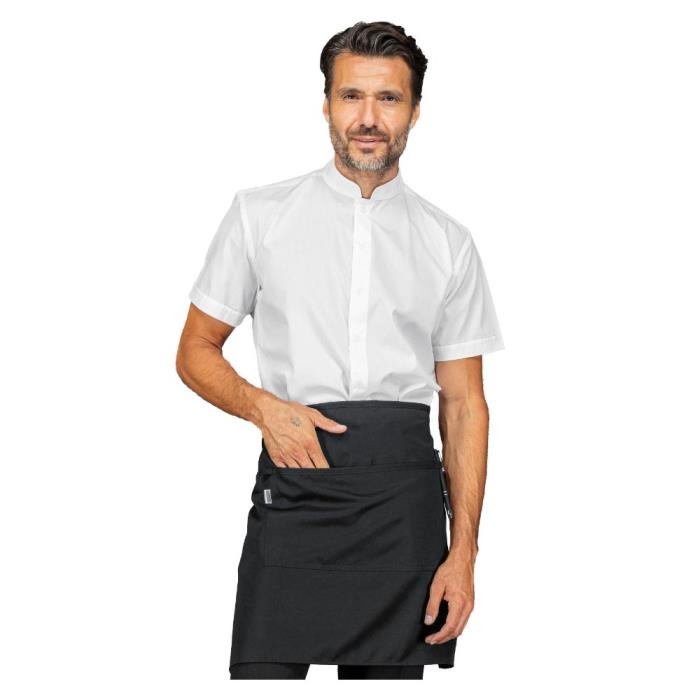 Grembiule unisex Leonida con tasca centrale nero