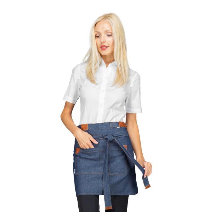Grembiule unisex Michigan con tasca centrale jeans