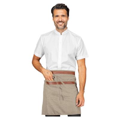 Grembiule unisex Leonida con tasca centrale natural