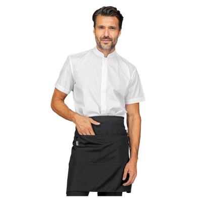 Grembiule unisex Leonida con tasca centrale nero